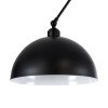 GLOBOSTAR® LOTUS 00939 Μοντέρνο Φωτιστικό Οροφής με Ντουί 1 x E27 AC 220-240V IP20 - Μαύρο - Μ30 x Π30 x Υ21cm