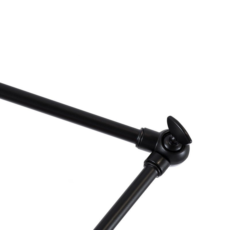 GLOBOSTAR® LOTUS 00939 Μοντέρνο Φωτιστικό Οροφής με Ντουί 1 x E27 AC 220-240V IP20 - Μαύρο - Μ30 x Π30 x Υ21cm