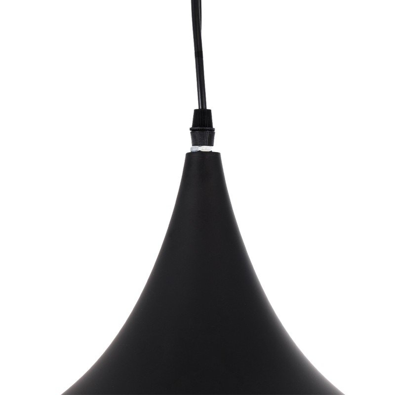 GLOBOSTAR® SHANGHAI 01025-A Μοντέρνο Κρεμαστό Φωτιστικό Οροφής με Ντουί 1 x E27 AC 220-240V IP20 - Μαύρο & Χρυσό - Μ24 x Π24 x Υ30cm