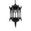 GLOBOSTAR® DARCY 00672 Vintage Κρεμαστό Φωτιστικό Οροφής με Ντουί 1 x E27 AC 220-240V IP20 - Μαύρο & Διάφανο - Μ35 x Π35 x Υ61cm