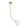 GLOBOSTAR® DRIZZLE 00921 Μοντέρνο Φωτιστικό Οροφής με Ντουί 1 x E27 AC 220-240V IP20 - Λευκό & Χρυσό - Μ15 x Π15 x Υ100cm
