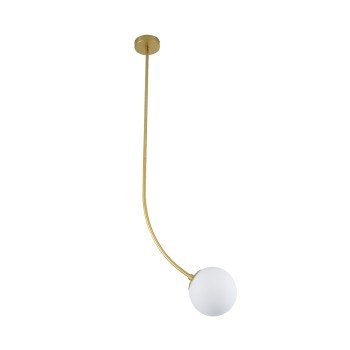 GLOBOSTAR® DRIZZLE 00922 Μοντέρνο Φωτιστικό Οροφής με Ντουί 1 x E27 AC 220-240V IP20 - Λευκό & Χρυσό - Μ15 x Π15 x Υ70cm GLOBOSTAR® DRIZZLE 00922 Μοντέρνο Φωτιστικό Οροφής με Ντουί 1 x E27 AC 220-240V IP20 - Λευκό & Χρυσό - Μ15 x Π15 x Υ70cm