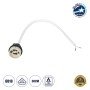 GloboStar® LAMPHOLDER 60499 Ντουί GU10 Πορσελάνης με 30cm VDE Καλώδιο & Anti-Fire Protection High Resistance Tube - ᐊVDEᐅ Certified - IP20 - Φ3.5 x Μ32cm - 5 Years Warranty
