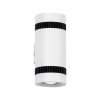 GLOBOSTAR® CANNONAL 60575 Μοντέρνο Φωτιστικό Τοίχου - Απλίκα LED 10W 1150lm 30° AC 220-240V IP20 Θερμό Λευκό 2700K - Bridgelux COB Chip & TÜV SÜD Driver - Μαύρο Ματ & Λευκό Ματ - Μ5 x Π6.5 x Υ11cm - 3 Χρόνια Εγγύηση