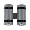 GLOBOSTAR® CANNONAL 60579 Μοντέρνο Φωτιστικό Τοίχου - Απλίκα LED 20W 2300lm 30° AC 220-240V IP20 Θερμό Λευκό 2700K - Bridgelux COB Chip & TÜV SÜD Driver - Μαύρο Ματ & Γκρι Ανθρακί Ματ - Μ12 x Π6.5 x Υ11cm - 3 Χρόνια Εγγύηση