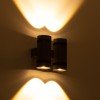 GLOBOSTAR® CANNONAL 60579 Μοντέρνο Φωτιστικό Τοίχου - Απλίκα LED 20W 2300lm 30° AC 220-240V IP20 Θερμό Λευκό 2700K - Bridgelux COB Chip & TÜV SÜD Driver - Μαύρο Ματ & Γκρι Ανθρακί Ματ - Μ12 x Π6.5 x Υ11cm - 3 Χρόνια Εγγύηση