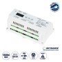 GloboStar® 71449 D12 SKYDANCE DC DMX & RDM Dimmer Din Rail Ράγας High Speed Controller / Decoder / Master 12 Καναλιών DC 12-24V 12 x 5A 120W - Max 60.5A 1440W - IP20 Μ15.5 x Π9 x Υ6cm - 5 Years Warranty