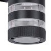 GLOBOSTAR® ORION 77883 Μοντέρνο Φωτιστικό Τοίχου - Απλίκα με Ντουί 2 x GU10 AC 220-240V Αδιάβροχο IP65 - Μαύρο Ματ - Μ9 x Π15 x Υ35.5cm