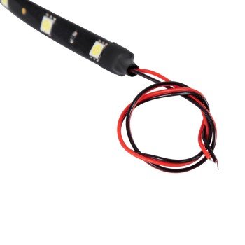 GloboStar® Αδιάβροχη Ταινία LED 30cm 15xSMD5050 12V IP65 Μ30 x Π1 x Υ0.3cm Ψυχρό Λευκό 6000K