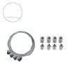 GLOBOSTAR® SUSPENSION 60219 Σύστημα Κρέμασης με 4 Ρυθμιζόμενες Ντίζες & Εξαρτήματα Ειδικό για Πάνελ 60x60cm & 120x30cm - Μ1 x Π1 x Υ80cm
