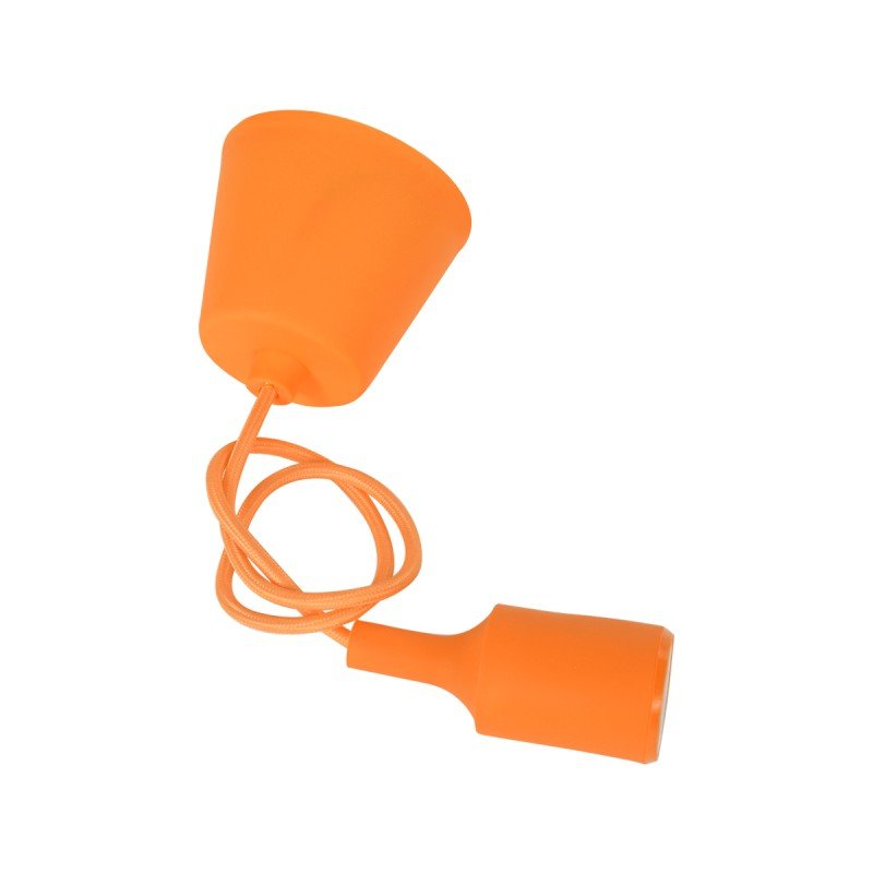 GLOBOSTAR® CABLITO 61554 Μοντέρνο Κρεμαστό Φωτιστικό Οροφής με Ντουί 1 x E27 AC 220-240V IP20 - Πορτοκαλί - Μ4 x Π4 x Υ110cm
