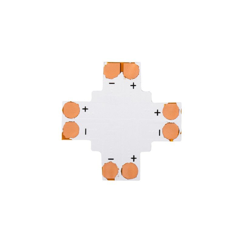 GLOBOSTAR® STRIPCON 70707 + Σύνδεσμος για Μονόχρωμη Ταινία LED 8mm σε 8mm IP20 - Λευκό - Μ2.4 x Π2.4 x Υ0.4cm