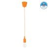GLOBOSTAR® CABLITO 61554 Μοντέρνο Κρεμαστό Φωτιστικό Οροφής με Ντουί 1 x E27 AC 220-240V IP20 - Πορτοκαλί - Μ4 x Π4 x Υ110cm