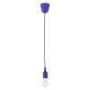 GLOBOSTAR® CABLITO 61560 Μοντέρνο Κρεμαστό Φωτιστικό Οροφής με Ντουί 1 x E27 AC 220-240V IP20 - Μωβ - Μ4 x Π4 x Υ110cm