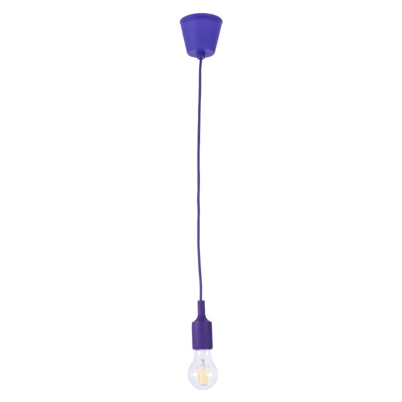 GLOBOSTAR® CABLITO 61560 Μοντέρνο Κρεμαστό Φωτιστικό Οροφής με Ντουί 1 x E27 AC 220-240V IP20 - Μωβ - Μ4 x Π4 x Υ110cm