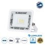 GLOBOSTAR® ATLAS 61404 Προβολέας LED 10W 1250lm 120° AC 220-240V Αδιάβροχο IP67 Ψυχρό Λευκό 6000K - Lumileds SMD Chip - TÜV Rheinland Certified - Λευκό Ματ - Μ10 x Π2 x Υ8cm - 5 Χρόνια Εγγύηση