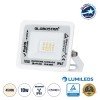 GLOBOSTAR® ATLAS 61405 Προβολέας LED 10W 1200lm 120° AC 220-240V Αδιάβροχο IP67 Φυσικό Λευκό 4500K - Lumileds SMD Chip - TÜV Rheinland Certified - Λευκό Ματ - Μ10 x Π2 x Υ8cm - 5 Χρόνια Εγγύηση