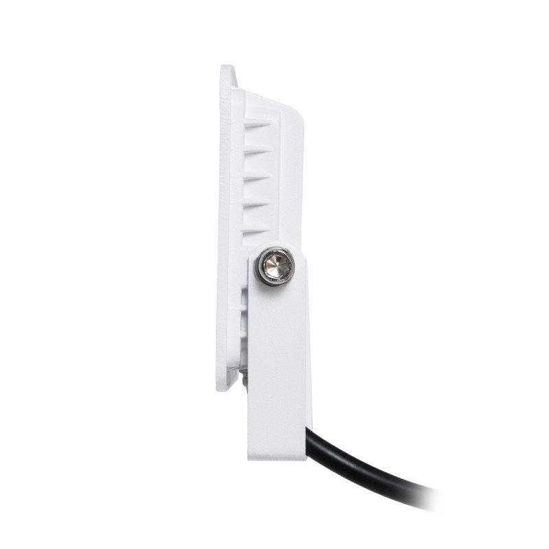GLOBOSTAR® ATLAS 61405 Προβολέας LED 10W 1200lm 120° AC 220-240V Αδιάβροχο IP67 Φυσικό Λευκό 4500K - Lumileds SMD Chip - TÜV Rheinland Certified - Λευκό Ματ - Μ10 x Π2 x Υ8cm - 5 Χρόνια Εγγύηση