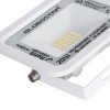 GLOBOSTAR® ATLAS 61409 Προβολέας LED 20W 2300lm 120° AC 220-240V Αδιάβροχο IP67 Θερμό Λευκό 2700K - Lumileds SMD Chip - TÜV Rheinland Certified - Λευκό Ματ - Μ12 x Π2.5 x Υ9.5cm - 5 Χρόνια Εγγύηση