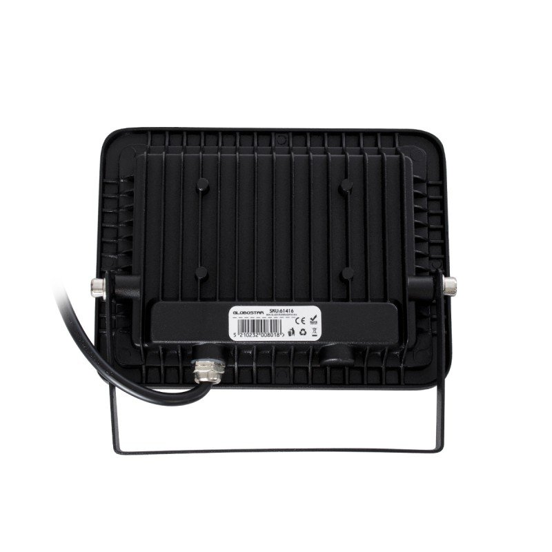 GLOBOSTAR® ATLAS 61418 Προβολέας LED 30W 3450lm 120° AC 220-240V Αδιάβροχο IP67 Θερμό Λευκό 2700K - Lumileds SMD Chip - TÜV Rheinland Certified - Μαύρο Ματ - Μ16 x Π2.5 x Υ12.5cm - 5 Χρόνια Εγγύηση