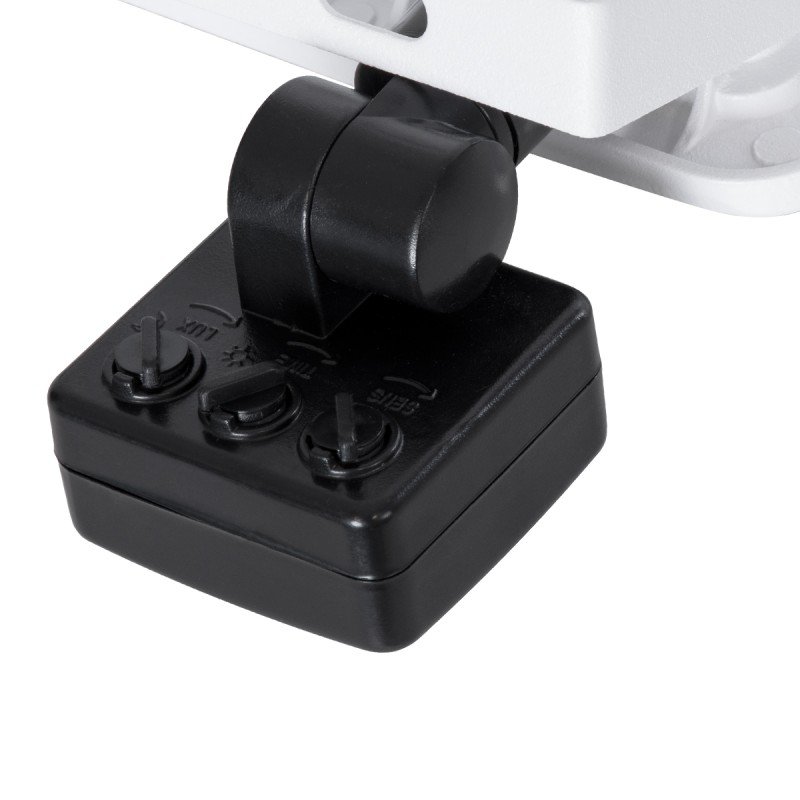 GLOBOSTAR® AURORA 61438 Προβολέας με Ανιχνευτή PIR / Αισθητήρα Κίνησης LED 20W 2500lm 120° AC 220-240V Αδιάβροχο IP67 Ψυχρό Λευκό 6000K - Lumileds SMD Chip - TÜV Rheinland Certified - Λευκό Ματ - Μ12 x Π5 x Υ14.5cm - 3 Χρόνια Εγγύηση
