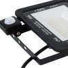 GLOBOSTAR® AURORA 61441 Προβολέας με Ανιχνευτή PIR / Αισθητήρα Κίνησης LED 50W 6250lm 120° AC 220-240V Αδιάβροχο IP67 Ψυχρό Λευκό 6000K - Lumileds SMD Chip - TÜV Rheinland Certified - Μαύρο Ματ - Μ21 x Π5 x Υ21cm - 3 Χρόνια Εγγύηση