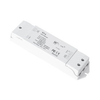 GLOBOSTAR® SKYDANCE-V1-L 71568 DC RF 2.4Ghz & Push Dimmer / Controller με 1 x 15A 480W Κανάλι DC 12-48V 15A 480W Max IP20 - RF 2.4Ghz & Push Dimming - Μ17.5 x Π4.5 x Υ2.5cm - 5 Χρόνια Εγγύηση