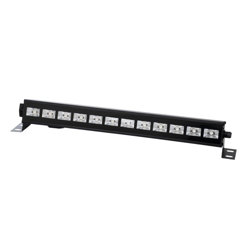 GLOBOSTAR® UVBAR 79660 Μπάρα Φωτισμού με IR Ασύρματο Χειριστήριο LED 36W 120° AC 220-240V IP20 Ultraviolet UV Black Light DMX512 - Star LED Chip - Μαύρο - Μ50 x Π6 x Υ6cm - 2 Χρόνια Εγγύηση