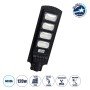 GloboStar® STREETA 85344 Professional LED Solar Street Light Αυτόνομο Ηλιακό Φωτιστικό Δρόμου 120W 6000lm 192 x LED SMD 5730 με Ενσωματωμένο Φωτοβολταϊκό Panel 6V 15W & Επαναφορτιζόμενη Μπαταρία Li-ion 3.2V 15000mAh με Αισθητήρα Ημέρας-Νύχτας & PI