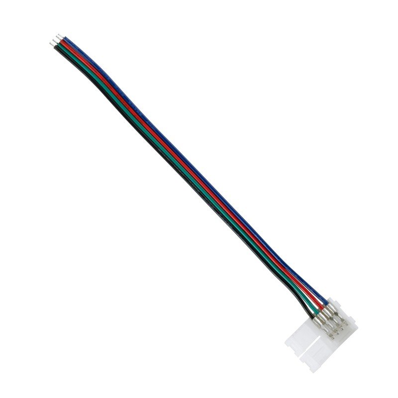 GLOBOSTAR® STRIPCON 70730 Ταχυσύνδεσμος για RGB Ταινία LED 10mm σε 4 Καλώδια IP20 - Λευκό - Μ15 x Π1.5 x Υ0.5cm