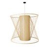 GLOBOSTAR® HIBISCUS 01926 Boho Κρεμαστό Φωτιστικό Οροφής με Ντουί 1 x E27 AC 220-240V IP20 - Μπεζ - Μ100 x Π100 x Υ90cm