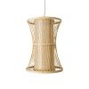 GLOBOSTAR® HIBISCUS 01932 Boho Κρεμαστό Φωτιστικό Οροφής με Ντουί 1 x E27 AC 220-240V IP20 - Μπεζ - Μ30 x Π30 x Υ40cm