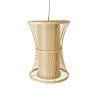 GLOBOSTAR® HIBISCUS 01932 Boho Κρεμαστό Φωτιστικό Οροφής με Ντουί 1 x E27 AC 220-240V IP20 - Μπεζ - Μ30 x Π30 x Υ40cm