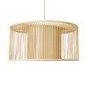 GLOBOSTAR® HIBISCUS 01936 Boho Κρεμαστό Φωτιστικό Οροφής με Ντουί 1 x E27 AC 220-240V IP20 - Μπεζ - Μ80 x Π80 x Υ38cm