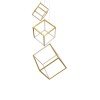 GLOBOSTAR® KIBOO-TRIO 60932 Μοντέρνο Κρεμαστό Φωτιστικό Οροφής LED 90W 10350lm 360° AC 220-240V IP20 Ρυθμιζόμενο Λευκό CCT με Χειριστήριο από 2700K έως 6000K Dimmable - Lumileds SMD Chip - Χρυσό - Μ60 x Π60 x Υ80cm - 3 Χρόνια Εγγύηση