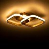 GLOBOSTAR® NORA 61063 Μοντέρνο Φωτιστικό Οροφής LED 22W 2640lm 300° AC 220-240V IP20 Ρυθμιζόμενο Λευκό CCT με On/Off 2700K/4500K/6000K - Lumileds SMD Chip - Σατινέ Χρυσό Βούρτσας - Μ40 x Π24 x Υ7cm - 3 Χρόνια Εγγύηση