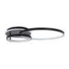 GLOBOSTAR® NEMESIS 61105 Μοντέρνο Φωτιστικό Οροφής LED 67W 6700lm 360° AC 220-240V IP20 Ρυθμιζόμενο Λευκό CCT με Χειριστήριο από 2700K έως 6000K Dimmable - Lumileds SMD Chip - Μαύρο Ματ - Μ84 x Π45 x Υ13cm - 3 Χρόνια Εγγύηση