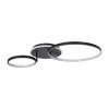 GLOBOSTAR® NEMESIS 61105 Μοντέρνο Φωτιστικό Οροφής LED 67W 6700lm 360° AC 220-240V IP20 Ρυθμιζόμενο Λευκό CCT με Χειριστήριο από 2700K έως 6000K Dimmable - Lumileds SMD Chip - Μαύρο Ματ - Μ84 x Π45 x Υ13cm - 3 Χρόνια Εγγύηση