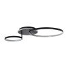 GLOBOSTAR® NEMESIS 61105 Μοντέρνο Φωτιστικό Οροφής LED 67W 6700lm 360° AC 220-240V IP20 Ρυθμιζόμενο Λευκό CCT με Χειριστήριο από 2700K έως 6000K Dimmable - Lumileds SMD Chip - Μαύρο Ματ - Μ84 x Π45 x Υ13cm - 3 Χρόνια Εγγύηση