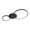 GLOBOSTAR® NEMESIS 61105 Μοντέρνο Φωτιστικό Οροφής LED 67W 6700lm 360° AC 220-240V IP20 Ρυθμιζόμενο Λευκό CCT με Χειριστήριο από 2700K έως 6000K Dimmable - Lumileds SMD Chip - Μαύρο Ματ - Μ84 x Π45 x Υ13cm - 3 Χρόνια Εγγύηση
