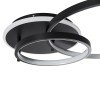 GLOBOSTAR® NEMESIS 61105 Μοντέρνο Φωτιστικό Οροφής LED 67W 6700lm 360° AC 220-240V IP20 Ρυθμιζόμενο Λευκό CCT με Χειριστήριο από 2700K έως 6000K Dimmable - Lumileds SMD Chip - Μαύρο Ματ - Μ84 x Π45 x Υ13cm - 3 Χρόνια Εγγύηση