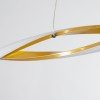 GLOBOSTAR® MORALES 61278 Μοντέρνο Κρεμαστό Φωτιστικό Οροφής LED 54W 5400lm 300° AC 220-240V IP20 Ρυθμιζόμενο Λευκό CCT με Χειριστήριο από 2700K έως 6000K Dimmable - Lumileds SMD Chip - Σατινέ Χρυσό Βούρτσας - Μ90 x Π14 x Υ14cm - 3 Χρόνια Εγγύηση