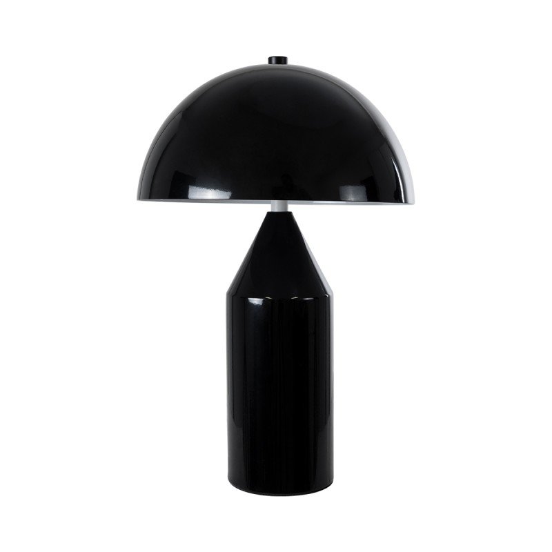GLOBOSTAR® URANUS-S 61449 Μοντέρνο Επιτραπέζιο Φωτιστικό Πορτατίφ με Ντουί 2 x E27 AC 220-240V IP20 - Μαύρο - Μ25 x Π25 x Υ39cm