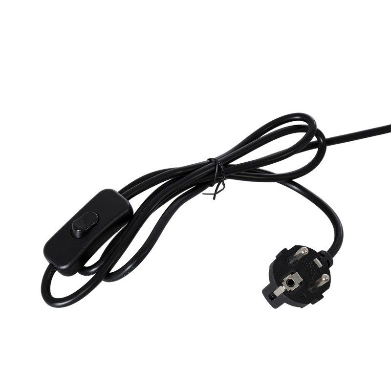 GLOBOSTAR® URANUS-S 61449 Μοντέρνο Επιτραπέζιο Φωτιστικό Πορτατίφ με Ντουί 2 x E27 AC 220-240V IP20 - Μαύρο - Μ25 x Π25 x Υ39cm