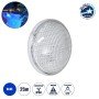 GloboStar® POOLANO 61536 Λάμπα LED Σποτ Πισίνας GX16D PAR56 25W 1750lm 120° AC/DC 12V Αδιάβροχο IP68 IK06 Tempered Glass Φ18 x Υ10cm Μπλε - Bridgelux Chip - 3 Years Warranty