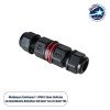 GLOBOSTAR® FAST-CONNECT 69920 Διπλός Ι Σύνδεσμος Ταχείας Σύνδεσης & Διακλάδωσης Καλωδίων - 1 x Είσοδος & 1 x Έξοδος - Εσωτερική Τριπλή Κλέμα με Συμβατή Διατομή Καλωδίων 3 x 0.5mm² έως 3 x 2.5mm² - 450V 16A Max Αδιάβροχο IP68 - Μαύρο - Μ9 x Π2.5 x 