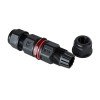 GLOBOSTAR® FAST-CONNECT 69920 Διπλός Ι Σύνδεσμος Ταχείας Σύνδεσης & Διακλάδωσης Καλωδίων - 1 x Είσοδος & 1 x Έξοδος - Εσωτερική Τριπλή Κλέμα με Συμβατή Διατομή Καλωδίων 3 x 0.5mm² έως 3 x 2.5mm² - 450V 16A Max Αδιάβροχο IP68 - Μαύρο - Μ9 x Π2.5 x 