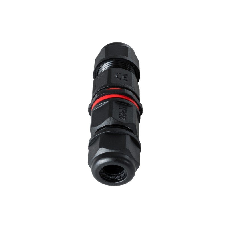 GLOBOSTAR® FAST-CONNECT 69920 Διπλός Ι Σύνδεσμος Ταχείας Σύνδεσης & Διακλάδωσης Καλωδίων - 1 x Είσοδος & 1 x Έξοδος - Εσωτερική Τριπλή Κλέμα με Συμβατή Διατομή Καλωδίων 3 x 0.5mm² έως 3 x 2.5mm² - 450V 16A Max Αδιάβροχο IP68 - Μαύρο - Μ9 x Π2.5 x 