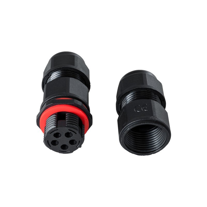 GLOBOSTAR® FAST-CONNECT 69920 Διπλός Ι Σύνδεσμος Ταχείας Σύνδεσης & Διακλάδωσης Καλωδίων - 1 x Είσοδος & 1 x Έξοδος - Εσωτερική Τριπλή Κλέμα με Συμβατή Διατομή Καλωδίων 3 x 0.5mm² έως 3 x 2.5mm² - 450V 16A Max Αδιάβροχο IP68 - Μαύρο - Μ9 x Π2.5 x 