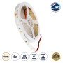 GLOBOSTAR® LILAC 70201 Ταινία LED 6W/m 600lm/m 120° DC 24V IP20 60 x SMD2835 Chip/m Φυσικό Λευκό 4500K Dimmable - Sanan SMD Chip - Μ500 x Π0.8 x Υ0.1cm - Ρολό 5 Μέτρων - 5 Χρόνια Εγγύηση